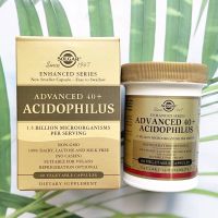 (Solgar®) Advanced 40+ Acidophilus 60 or 120 Vegetable Capsules อาหารเสริม จุลินทรีย์ 1.5 พันล้านตัว สูตร แอดวานซ์