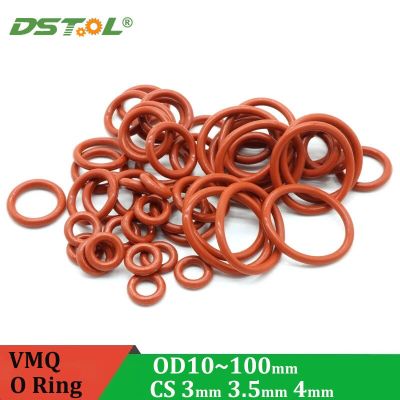 VMQ Red Sealing O-Ring Food Grade Silicone OD10-100mm CS3-4mm Waterproof High-Temperature Resistant Wear-Resistant Insulation Gas Stove Parts Accessor