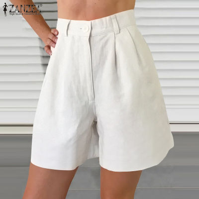 (สินค้ามาใหม่)(จัดส่งฟรี)Fancystyle ZANZEA กางเกงขาสั้นพลีทสำหรับผู้หญิง OL ทำงานเอวสูงกางเกงขายาว #15