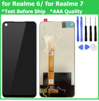 สำหรับ Realme 6 RMX2001/สำหรับ Realme 7 RMX2151 RMX2163 RMX2155จอแสดงผล LCD Touch Screen Glass Digitizer Assembly เปลี่ยนหน้าจอ LCD อะไหล่