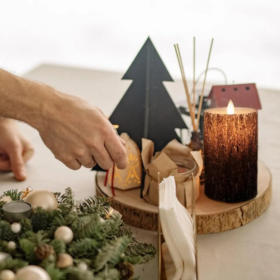 DIY Wood Bead Candle Holder