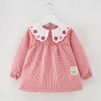 Baby Apron Kids Cotton Waterproof Apron Baby Waterproof Long Sleeve Bib Little Girl New Princess Skirt Eat Baby Apron Aprons