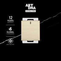 ART DNA  รุ่น A85 สวิตช์ Switch LED 2 Way Size M สีทอง design switch สวิตซ์ไฟโมเดิร์น สวิตซ์ไฟสวยๆ ปลั๊กไฟสวยๆ