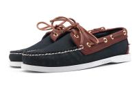 men The original authentic P traditional classic SEBAGO boat shoes take color frosted blue with yellow brown