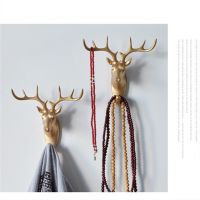 Nordic Creative Animal Hole Punch Hook Deer Head Clothes Hook Wall Coat Hook Key Hook Picture Hangers Hooks