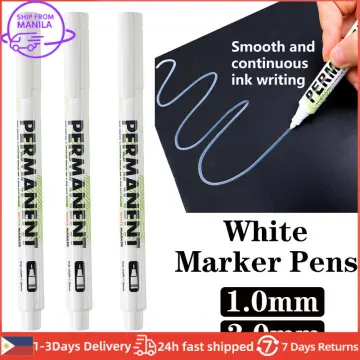 Permanent Oily White Marker Pen 3.0mm DIY Writing Drawing Graffiti  Stationery Wrting School Supplies Waterproof White Gel Pens - AliExpress