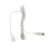 3m Transparent Extension Cable USB Type Durable Transparent Light String Extension Cable With Switch Lamp Cord USB Port