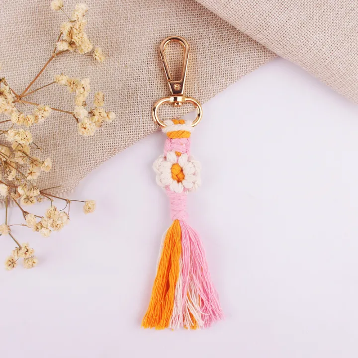 bag-accessories-colorful-bag-keychain-ins-cotton-rope-keychain-flower-woven-keychain-keychain-pendant-pure-hand-woven-keychain