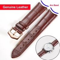 Genuine Leather Watch Band 19mm 20mm 21mm 22mm End Arc Interface Soft Matte Strap for Tissot Seiko DW Wrist Belt Bracelet