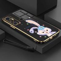 เคสสำหรับ Infinix Hot 11น่ารักหรูหรา Stellalou ปกป้องกล้องขอบซิลิโคนแบบนิ่มพร้อมฟรีสายคล้องเคสโทรศัพท์