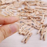 【jw】✐✼  10pcs Made 25mm log Photo Clothespin Decoration School Office clips