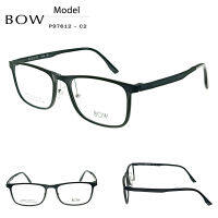 ?กรอบแว่นตา BOW รุ่น P97612-C2 เต็มกรอบสีดำด้าน น้ำหนักเบา ใส่สบาย  (บริการตัดเลนส์สายตาราคาถูก)