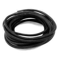 Uxcell 8mm Inner Dia 10mm Outside Dia 8m Long Black Flexible Insulated Polyethylene Corrugated Tube Hose Pipe for Wire Tubing