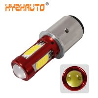 HYZHAUTO ไฟหน้ารถมอเตอร์ไซด์ BA20D H6 LED,ไฟหน้ารถมอเตอร์ไซด์สกูตเตอร์ ATV ไฟตัดหมอกสีขาว12-80V 1ชิ้น