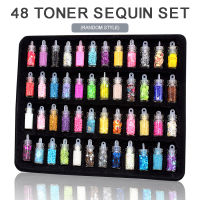 48pcs Sequins/Glitter Filler Soft Slime Toys For Kids Children Mud DIY Kit