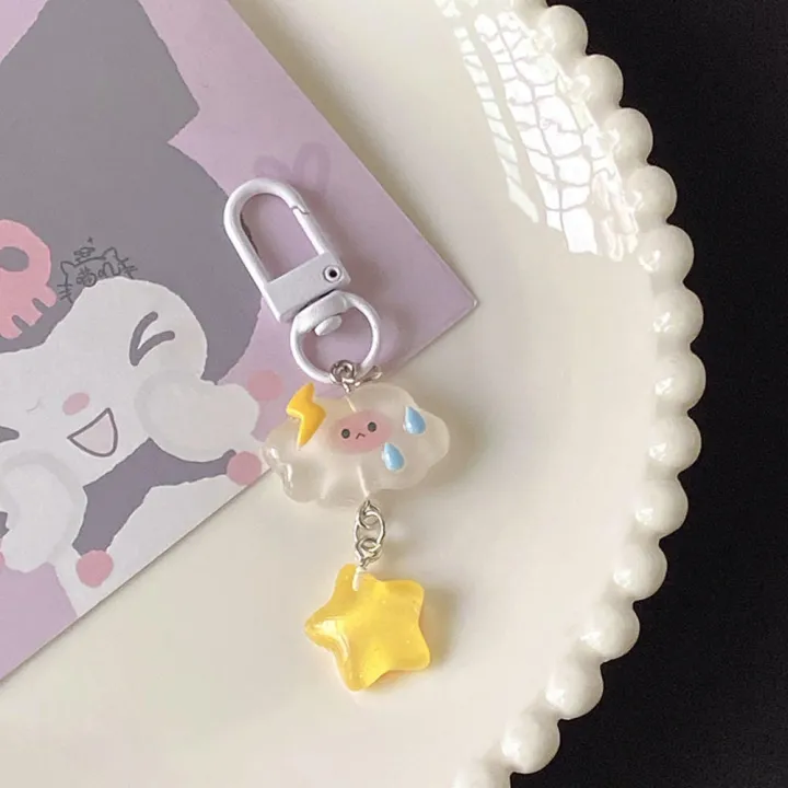 stars-and-clouds-keychain-keychain-pendant-clouds-keychain-transparent-keychain-ins-cartoon-keychain-heart-keychain-key-chain-key-chains-for-car-keys-keychain