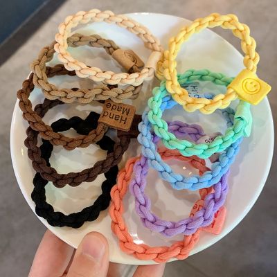 【CW】 5pcs Colorful Braiding Hair Bands Elastic Tie Rope Hairbands Scrunchie Set Knekkies Accessories