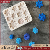 ? Heeney เกล็ดหิมะซิลิโคน fondant แม่พิมพ์เค้กตกแต่งเครื่องมือช็อกโกแลตแม่พิมพ์