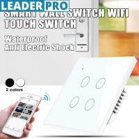 Smart Wall Switch Wifi Touch Switch Zero Line  Alexa Google IFTTT Tempered Glass Board With APP Control