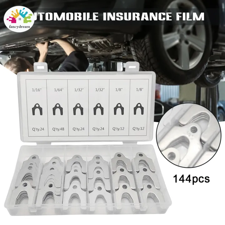 144PCS Alignment Shim Assortment Kits Multipurpose Slotted Shim Set