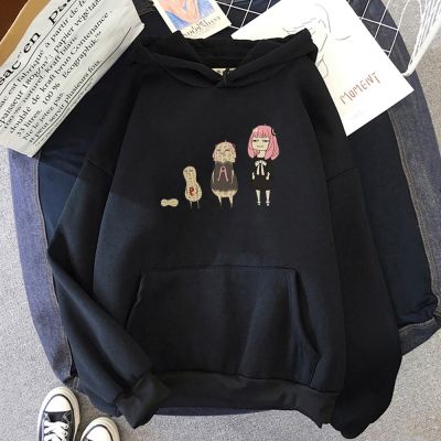 Korean Fashion Oversized Hoodie Anime Spy x Family Sweatshirts Anyas peanut evolution Sudaderas Para Mujer Gothic Clothes Size XS-4XL