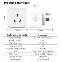 Tuya WiFi  Smart Socket Intelligent AU Plug With Power Monitor Wireless Socket Timing Works With Google Home Alexa Ratchets Sockets