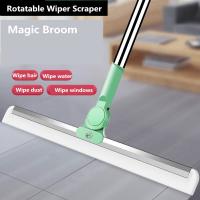 Multifunction Magic Broom Non-sticky Floor Wiper Window Squeegee Water Removal Wiper Rubber Sweeper Silicone Rubber Hair Brush