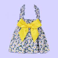 Dog Dress Lovely Bright-colored Dog Princess Dress Floral Pattern Pet Dog Bowknot Princess Dress Daily Wear Dresses