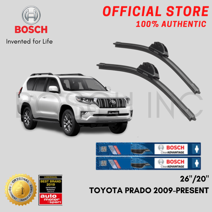 Bosch CLEAR ADVANTAGE Wiper Blade Set for TOYOTA PRADO 2009PRESENT (26