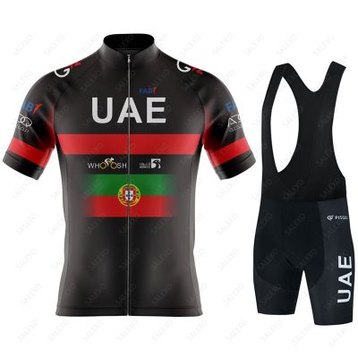 Uae Cycling Jersey Set 2023 Summer Portugal MTB Bike Clothes Uniform Maillot Ropa Ciclismo Hombre Mens Bicycle Clothing Suit