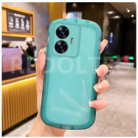 เคสโทรศัพท์ซิลิโคนป้องกัน Realme C55เลนส์แคนดี้สีสันใบใหญ่นิ่มโปร่งใสกันกระแทก