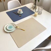 Double-layer Leather Table Mat Nordic Heat-proof Placemat Insulation Waterproof Oil-proof Table Mats for Home Hotel Decoration