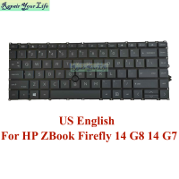 สเปนสหรัฐอเมริกาสหราชอาณาจักรภาษาอังกฤษบราซิลคีย์บอร์ดเรืองแสงสำหรับ HP ZBook หิ่งห้อย14 G8 14 G7 T Eclado PT BR โปรตุเกสติดตามจุดใหม่