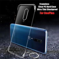 Slim Frameless Clear สำหรับ OnePlus 10 Pro 10T ACE Pro OnePlus 9 8 7T 7 Pro 9R 8T 9RT OnePlus 9 Pro Ultra Thin พลาสติก Hard Case