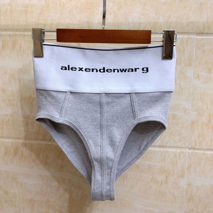 alexander-wang-aw-dawang-family-letter-leakage-ribbon-base-high-waist-base-shorts-cotton-antibacterial-wide-edge-belly-briefs-0gbd-3n