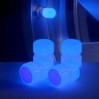 ☌ Luminous Tire Valve Cover Car Wheel Plugs Fluorescent Dustproof Decorative Tire Rim Motorcycle Covers Bicycle Accessories