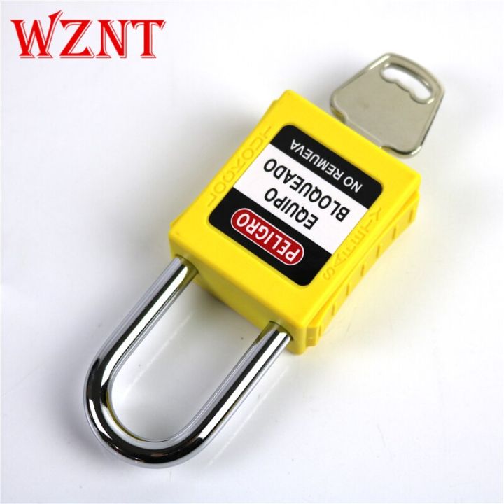 support-cod-2ชิ้นป้าย-gratis-ongkir-peligro-สีเหลือง38มม-กุญแจกุญแจล็อคเพื่อความปลอดภัยกุญแจแตกต่างกัน