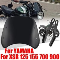 กระจกหน้ารถยนต์ย้อนยุคสำหรับยามาฮ่า XSR700 XSR125 XSR155 XSR900รถจักรยานยนต์แผ่นกระจกหน้ารถบังลมป้องกันที่บังลม