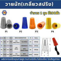 (100ตัว) วายนัทจับสาย เกลียวสปริง P1/P2/P3/P4 WIRE NUT