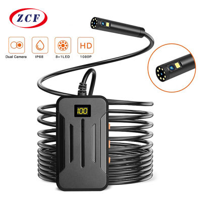 Dual Camera WIFI Endoscope HD1080P 2.0MP 8MM 5.5MM 3.9MM Rigid Cable LED IP68 Waterproof Borescope for Android F300