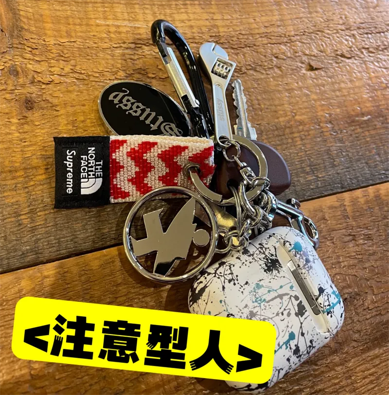 STUSSY SURFMAN KEYCHAIN キーチェーン キーホルダー - 小物