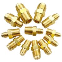 1/8 1/4 3/8 1/2 3/4 NPT BSP Female Male 1/8 3/16 1/4 5/16 3/8 1/2 SAE Flare Tube Brass Pipe Fitting Air Conditioner