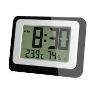 Multifunction Hygrometer Automatic Electronic Temperature Humidity Monitor Clock 5.4 Inch Large LCD Screen