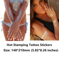 hot【DT】 1PC Disposable Metallic Temporary Stickers for Face and Gold Bronzing