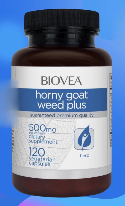 BIOVEA HORNY GOAT WEED PLUS (with MACA) / 120 Vegetarian Capsules