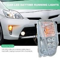 1Pair Car Auto Daytime Running Light Daylight Car Styling Lamp DRL LED 12V Waterproof Lights Fog Light For Toyota Prius