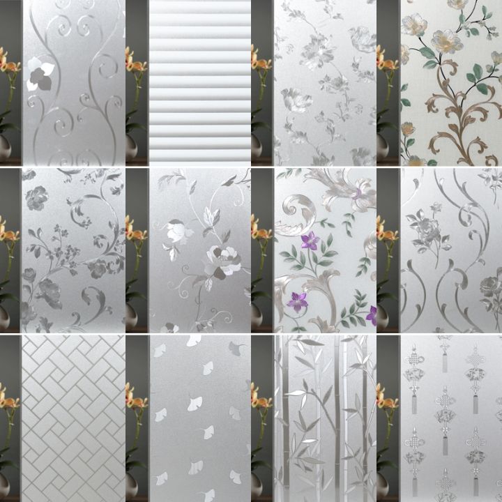window-film-privacy-vinyl-static-cling-sticker-non-adhesive-stained-removable-glass-decals