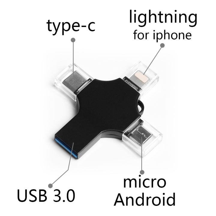bru-usb-3-0-flash-drive-256gb-128gb-64gb-32gb-16gb-4in1-metal-pendrive-for-iphone-android-otg-type-c-usb-memory-stick
