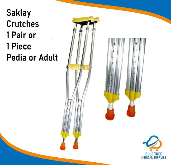 Saklay Crutches For Adult with Armpit Pads and Adjustable Height Medical Crutches Aluminum