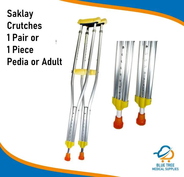 Saklay Crutches For Adult with Armpit Pads and Adjustable Height